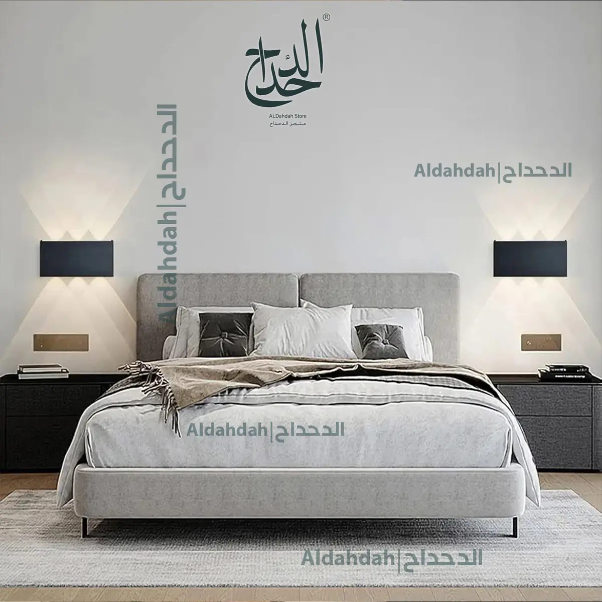 إضاءة جدارية 6 عيون اللون الأسود القطعة